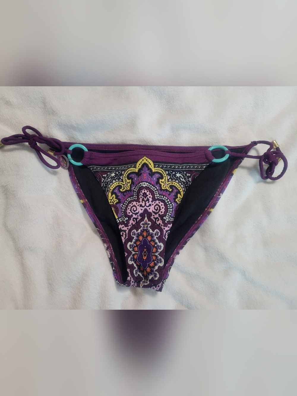 Victoria Secret Purple Paisley Bikini Bottoms Size S